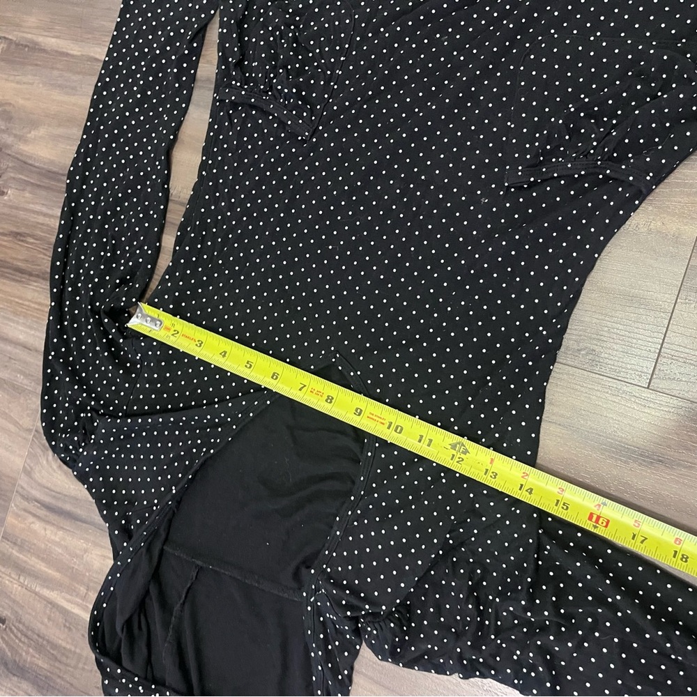 Black Polka Dot Hooded Top - Picture 4 of 4